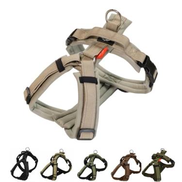 Imagem de 【Hakusan】 Arnês zero, peitoral para cães, acolchoado, ajustável, design sem puxão, segurança, marca japonesa, cachorro grande, (bronzeado, G)