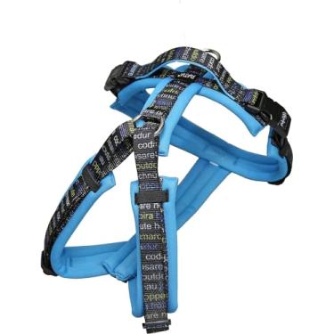 Imagem de Hakusan] Arnês para cães zero projetado por RATIA Design Studio, feito pelo Japão, confortável, ajustável, material de amortecimento, PPP - Cachorro pequeno e médio, turquesa