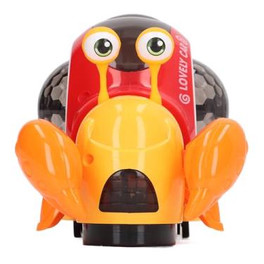 Imagem de Generic Brinquedo de Caracol Elétrico bebê, para Crianças para Brinquedos de bebê de Caracol Crus Com Rodas Universais (Vermelho)