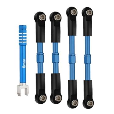 Imagem de NMNRC Alum Turnbuckles Camber Links Linkage Toe Rod ARA330753 for Arrma 1/10 Gorgon Fury Quake Vorteks 2WD Series Upgrades Part Blue