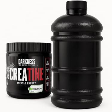 Imagem de Kit Creatina Monohidratada Darkness Creapure 200g + Galão 2.2L - Suplemento Alimentar em Pó - 100% Pura - Gluten Free - Sem Aditivos e Sem Açucar