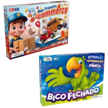 Imagem de Kit de Jogos de Tabuleiro Mimica Bico Fechado + Meu Primeiro E-commerce - Pais e Filhos