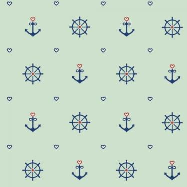 Imagem de Papel De Parede Infantil Marinheiro Verde