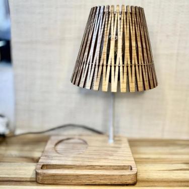 Imagem de Luminária Fly De Mesa Mdf Laminado Freijo Madeira Natural