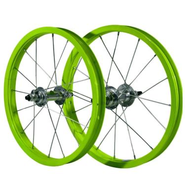 Imagem de Roda Dianteira Aro 16 De Alumínio Colorido Para Bicicleta Infantil Cor Amarela