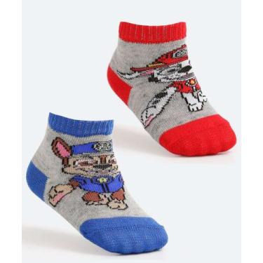 Imagem de Kit 2 Pares Meias Infantil Soquete Patrulha Canina Nic-81309 - NICKELO