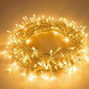 Imagem de Luzes decorativas artificiais para árvore de Natal, adequadas para decoração de casa.