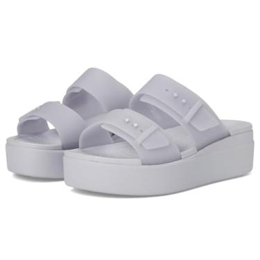 Imagem de Crocs Sandália feminina Brooklyn Buckle Low Wedge, Lua roxa, 39
