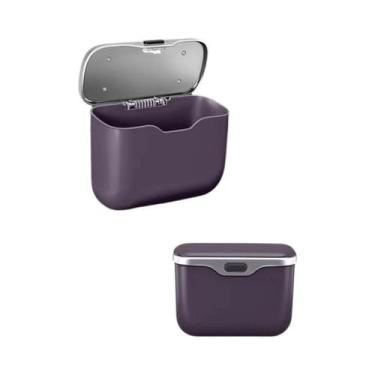 Imagem de Lixeira De Carro Impermeável Com Tampa Criativa, Cesto De Armazenament