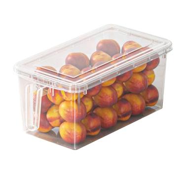 Imagem de Caixa de armazenamento de geladeira Ainoli PP5 5L Organizador de recipientes de armazenamento de frutas de grande capacidade com tampa para ovos de vegetais