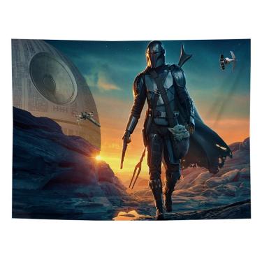 Imagem de Tapeçaria BB8 Bobas Fetts Microfabric 150x130cm para quarto