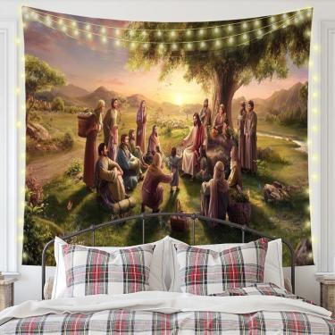 Imagem de Tapeçaria, decoração de parede, cruz de orações de Páscoa, 150x130cm