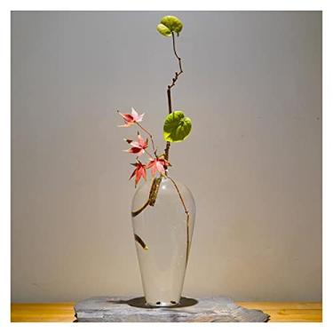 Imagem de Vaso de flores em estilo japonês, vaso de vidro transparente, decoração de casa, decoração de mesa, sala de estar, escritório, flores nórdicas, vaso hidropônico, decoração de casa (cor: 2) (2)