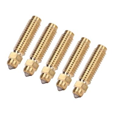 Imagem de Fabater Conjunto de Bico Bimetálico de Alta Precisão de 5 Unidades para Impressora 3D Carbon Bocal de Latão e Aço Inoxidável de 0,6 Mm, Extrusão Suave para Entusiastas de Impressoras 3D