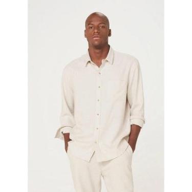 Imagem de Camisa Hering Básica Slim Manga Longa Em Linho Masculina-Masculino