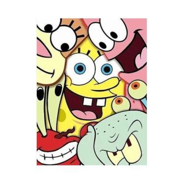 Imagem de Kit De Pintura Em Diamante DIY Do Bob Esponja, Ponto Cruz, Mosaico, De