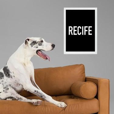 Imagem de Quadro Decorativo Tipografia Recife 33X24Cm