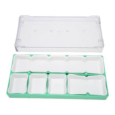 Imagem de Ainoli caixa de armazenamento de peças de relógio, 5 compartimentos, forro de borracha com tampa, organizador de pequenos componentes para hardware de parafuso