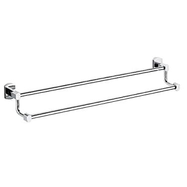 Imagem de Toalheiro de chuveiro de cobre espesso para banheiro, base quadrada engrossar haste dupla barra de toalha de pólo único, armazenamento e organização para toalhas, toalhas de banho/70 cm/-pequeno