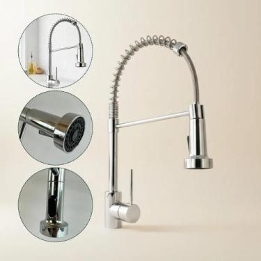 Imagem de Torneira Gourmet Monocomando Cromada com Chuveirinho Flexível para Coz