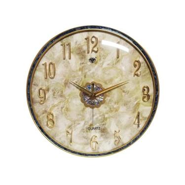 Imagem de x3anggyt5 Relógio de parede decorativo de luxo para sala de estar, moderno, mudo, quartzo, sala de estar, casa, redondo, metal, criativo, relógio de parede, decoração de casa