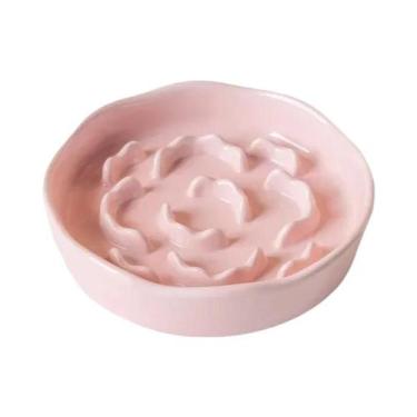 Imagem de Tigela De Cerâmica Antiasfixia Para Gatos, Tigela Elevada Para Cães Co