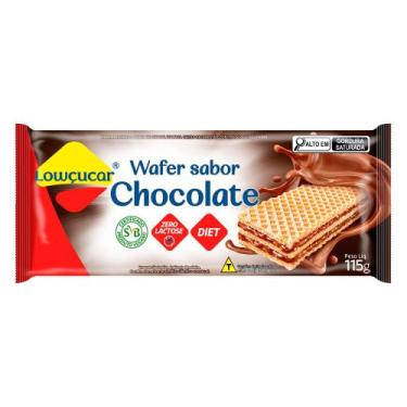 Imagem de Biscoito Wafer Sabor Chocolate Lowçucar 115g