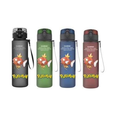 Imagem de Garrafa De Água Plástica De 560ML Do Pokémon Pikachu, Squirtle E Bulba