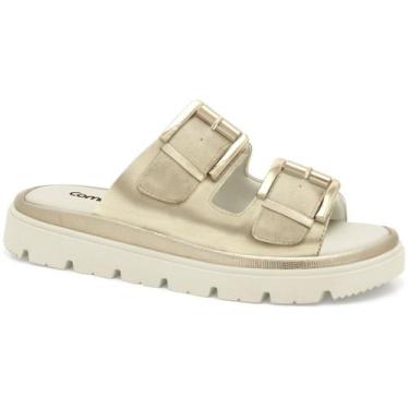 Imagem de Sandália Feminina Flat Ouro Comfortflex 2446402-24 -, 36