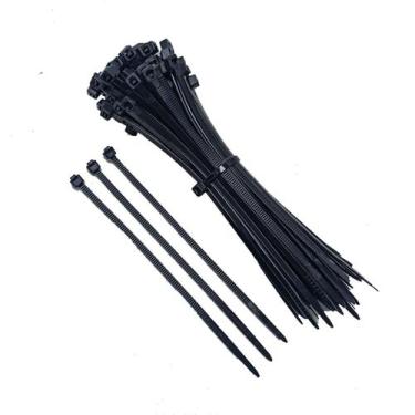 Imagem de Abraçadeira Cinta Nylon Para Cabos 4.8x300 Preto Com 100 Unidades - SQ