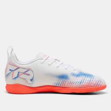 Imagem de Chuteira Infantil Futsal Puma Future 8 Play, Branco, 32