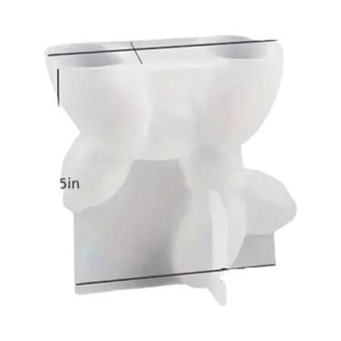 Imagem de Molde De Silicone 3D Para Velas 2 Peças Cão Balão Resina Gesso Decoraç
