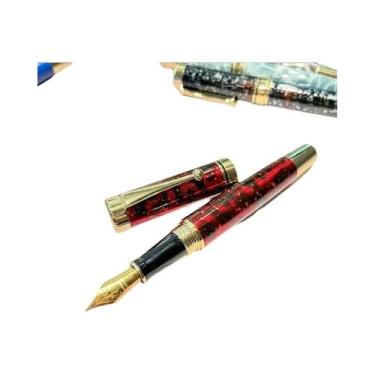 Imagem de Caneta-tinteiro De Metal De Luxo Com Tampa Ergonômica De Torção, Ponta