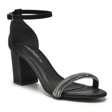 Imagem de Sandália Feminina Salto Bloco Preto Via Marte 115-024-01-Feminino