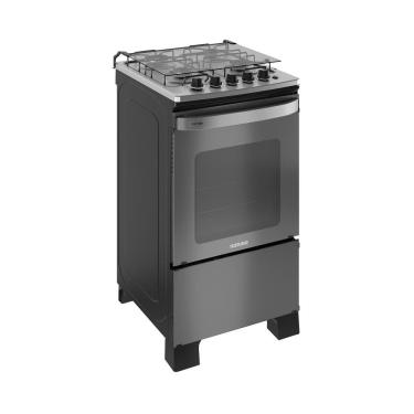 Imagem de Fogão 4 Bocas a Gás Itatiaia Itachef com Acendimento Automático e Forno 58L Cor Reflecta Fumê Bivolt