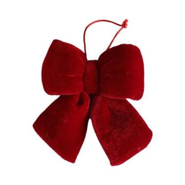 Imagem de Arco de natal vermelho pingente de natal flanela decoração de casament
