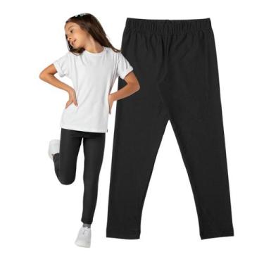 Imagem de Calça Legging Infantil Menina Suplex Escola Ginástica - Vrasalon, 3, P