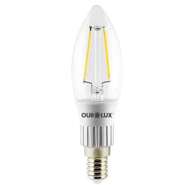 Imagem de Lâmpada Em Formato de Vela Led com Filamento 3 Watts E14 2700k Bivolt 