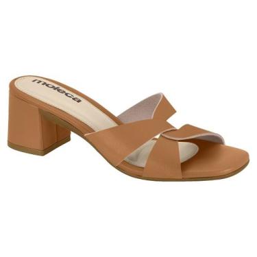 Imagem de Tamanco Feminino Mule Moleca Saltinho Baixo Bloco, Camel, 37
