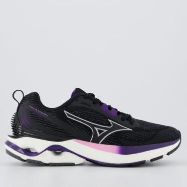 Imagem de Tênis Mizuno Wave Dinasty 7 Feminino Preto e Roxo, 38