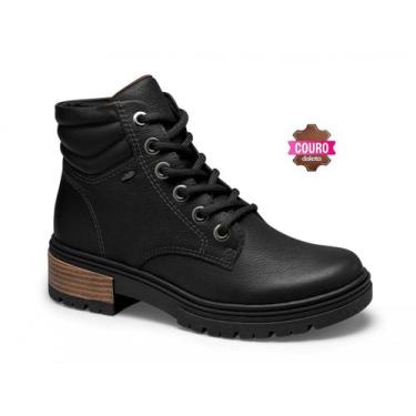 Imagem de Bota Coturno Em Couro Dakota G9781 Feminino, Preto, 38