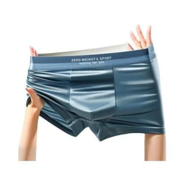 Imagem de Cuecas Boxer Masculinas plus Size De Seda Gelada Respiráveis Ajuste Sl