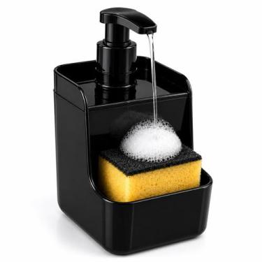 Imagem de Kit Duplo 2 Dispenser Detergente UZ Porta Esponja  Organizador Compact