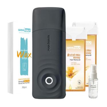 Imagem de Kit de Depilação com Cera Roll-On waxfans 2 Cartuchos 50 Tiras