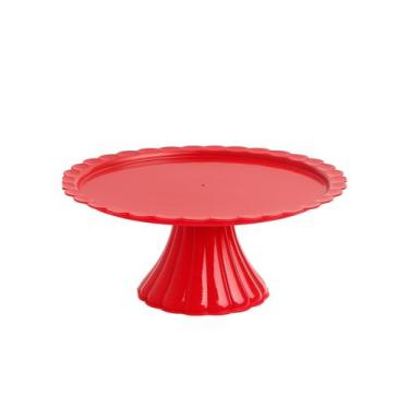 Imagem de Boleira Acrílico Med 28cm Redonda Decoração Mesa Festa - bt industria,