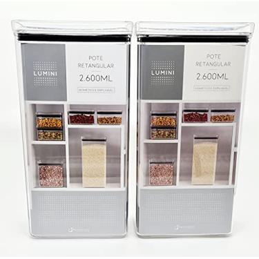 Imagem de Kit 2 potes Empilháveis Acrílico 2.600 ml Paramount