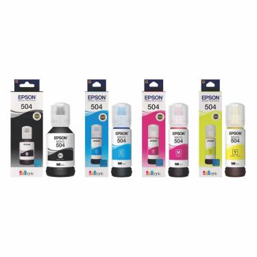Imagem de Kit Tinta Epson L4160 L4150 L6161 Refil T544 4 Cores 