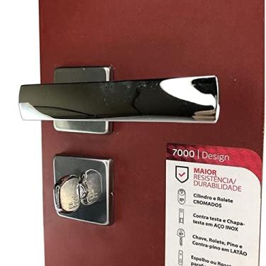 Imagem de Fechadura Banheiro Wc 3f 740 117 Roseta Quadrada Cromada