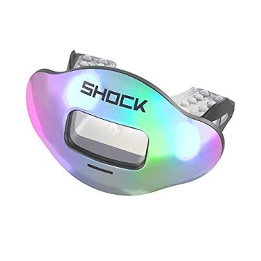 Imagem de Shock Doctor Max Airflow 2.0 Protetor labial/protetor bucal para futebol americano 3500. para jovens e adultos OSFA. Bocal respirável de abertura ampla. Alça de capacete incluída.