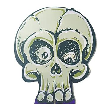 Imagem de Enfeite de Mesa Caveira Halloween MDF - 22cm x 19cm